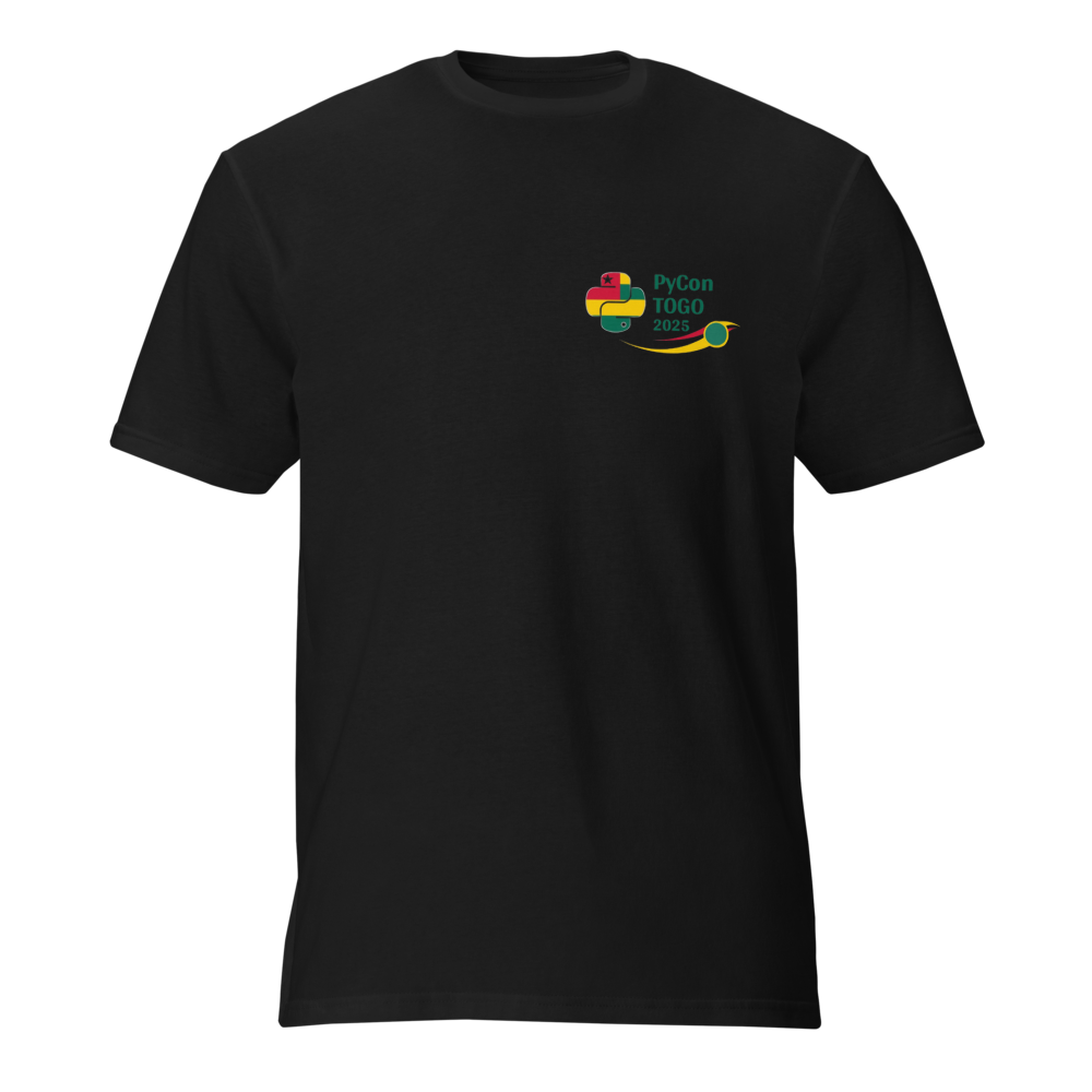 Black PyCon Togo 2025 T-Shirt